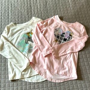 🩷 🦄  Bundle of 2 Long Sleeved Sequin Shirts
